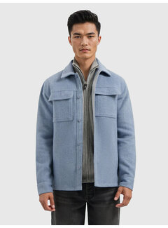 Pure Path Regular fit Flannel Overshirts Mid Blue (25030201 - 36)