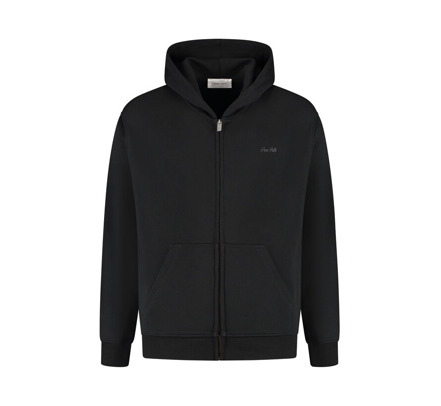 Pure Path Essence Of Life Zip-Up Hoodie Black (25030306 - 02)