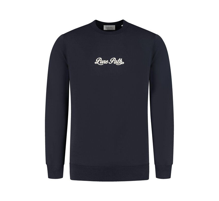 Pure Path Chain Stitch Sweater Dark Navy (25030307 - 57)