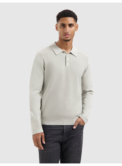 Pure Path Braided Structure Knitted Longsleeve Polo Kit (25030804 - 103)