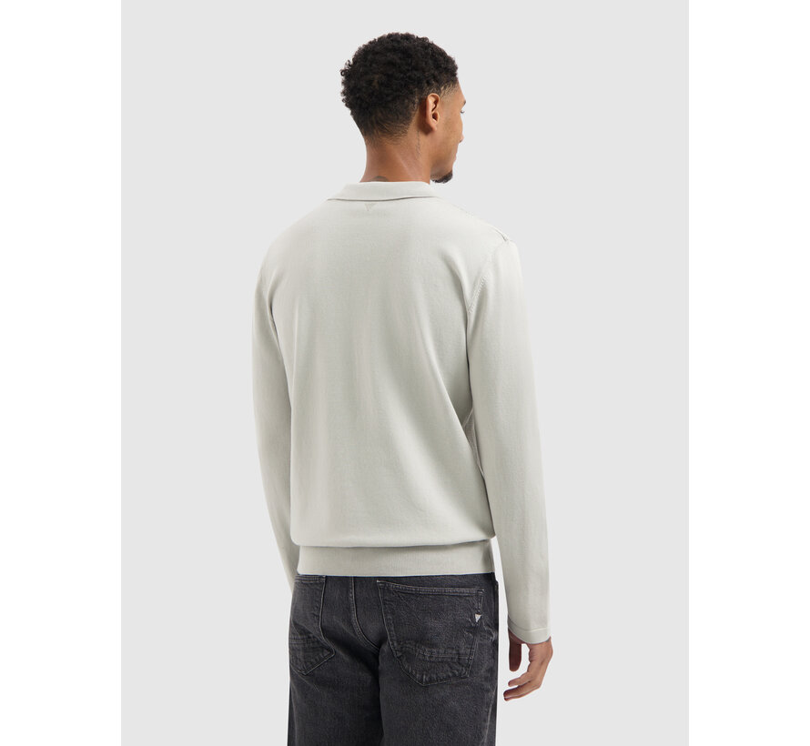 Braided Structure Knitted Longsleeve Polo Kit (25030804 - 103)