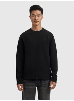 Pure Path Melange Knit V-neck Sweater Black (25030819 - 02)