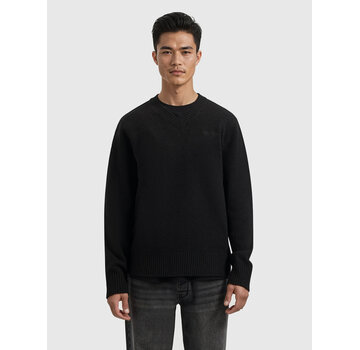 Pure Path Melange Knit V-neck Sweater Black (25030819 - 02)