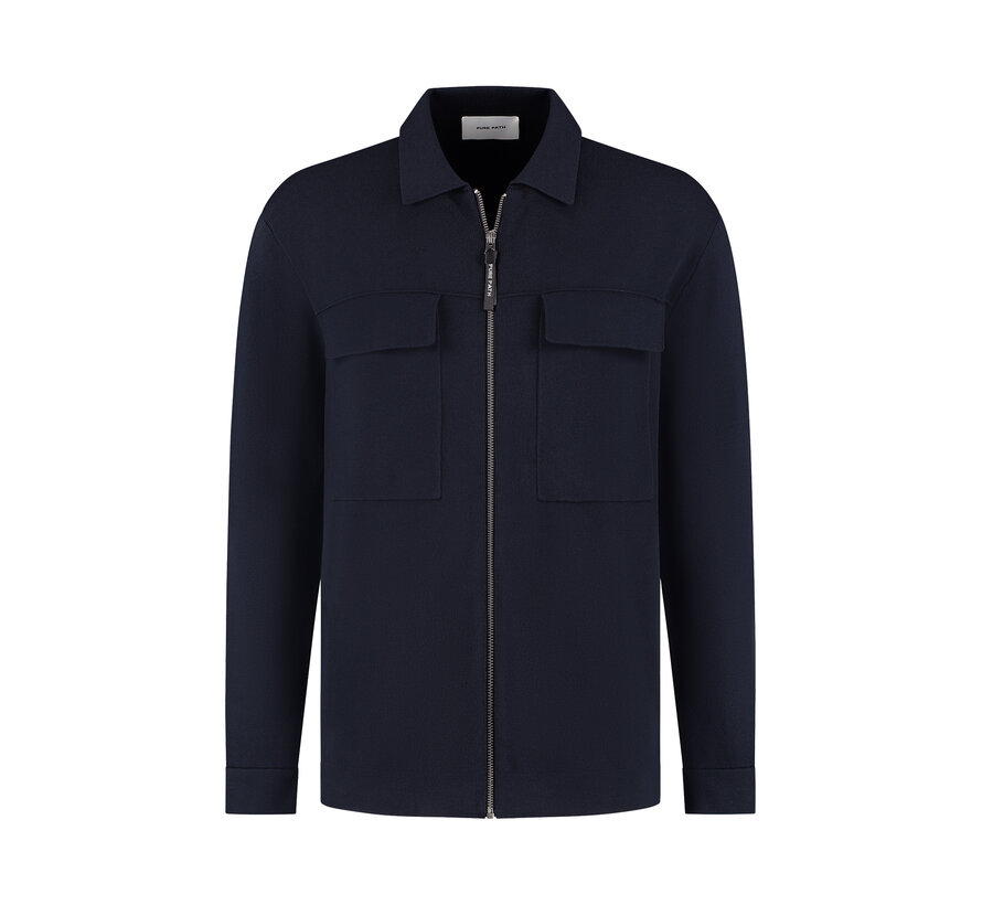 Heavy Knit Full-zip Cardigan Dark Navy (25030817 - 57)