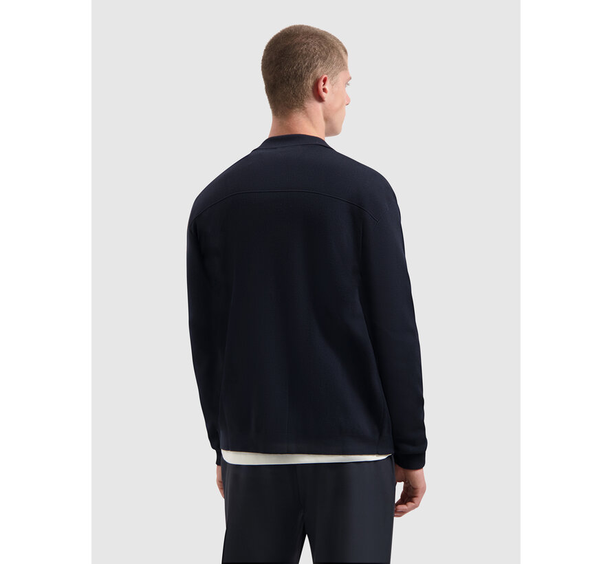 Heavy Knit Full-zip Cardigan Dark Navy (25030817 - 57)