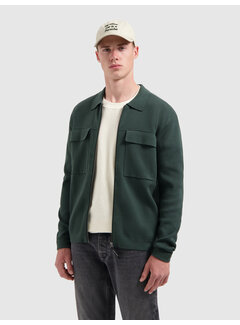 Pure Path Heavy Knit Full-zip Cardigan Dark Green (25030817 - 16)