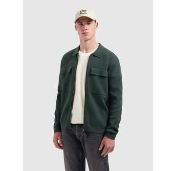 Pure Path Heavy Knit Full-zip Cardigan Dark Green (25030817 - 16)