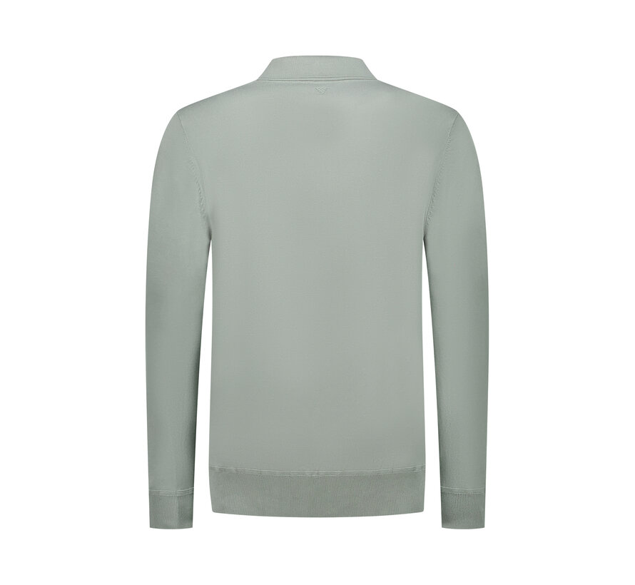 Knit Half-zip Longsleeve Polo Army Green (25030814 - 10)