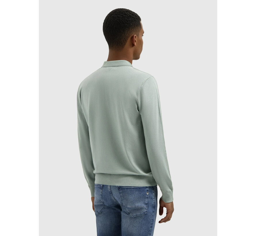 Knit Half-zip Longsleeve Polo Army Green (25030814 - 10)