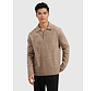 Bouclé Knit Longsleeve Polo Taupe (25030809 - 53)