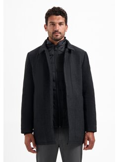 No Excess Jacket Mid Long Fit Detachable Front With Wool Antra Melange (29630917 - 103)