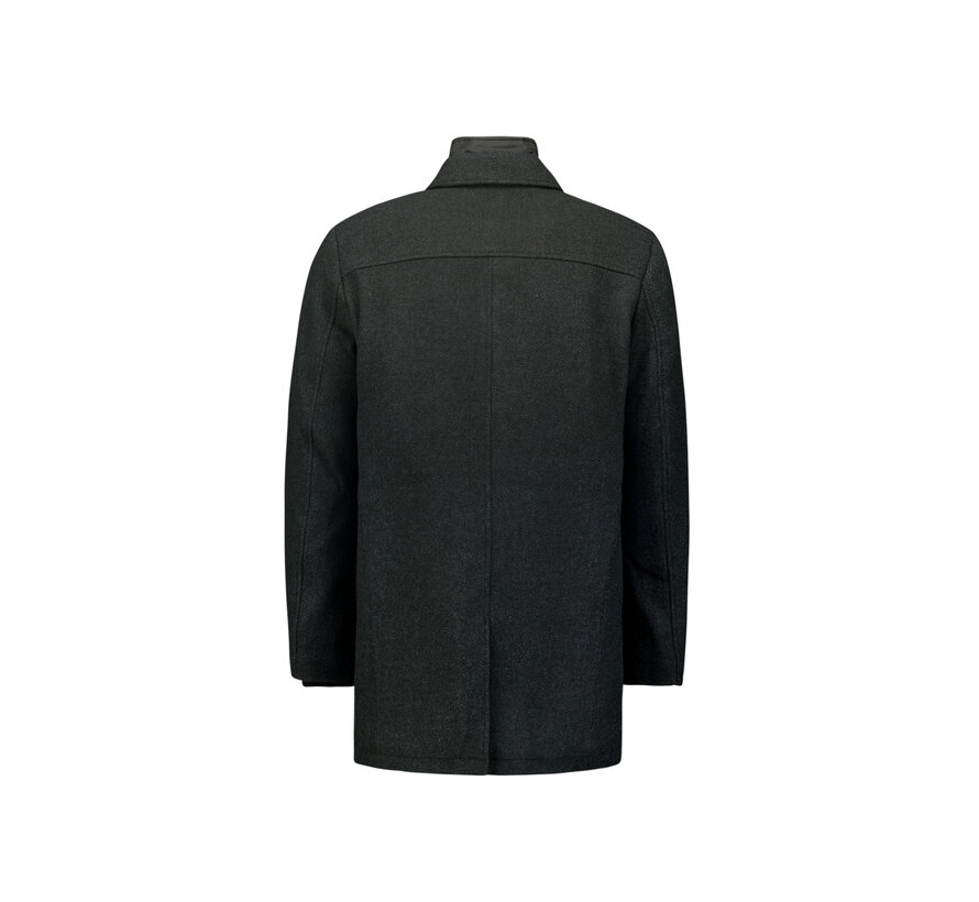 Jacket Mid Long Fit Detachable Front With Wool Antra Melange (29630917 - 103)