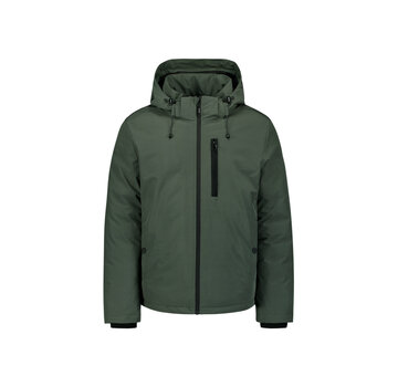 No Excess Jacket Short Fit Hooded Padded Dark Steel (29630804 - 124)