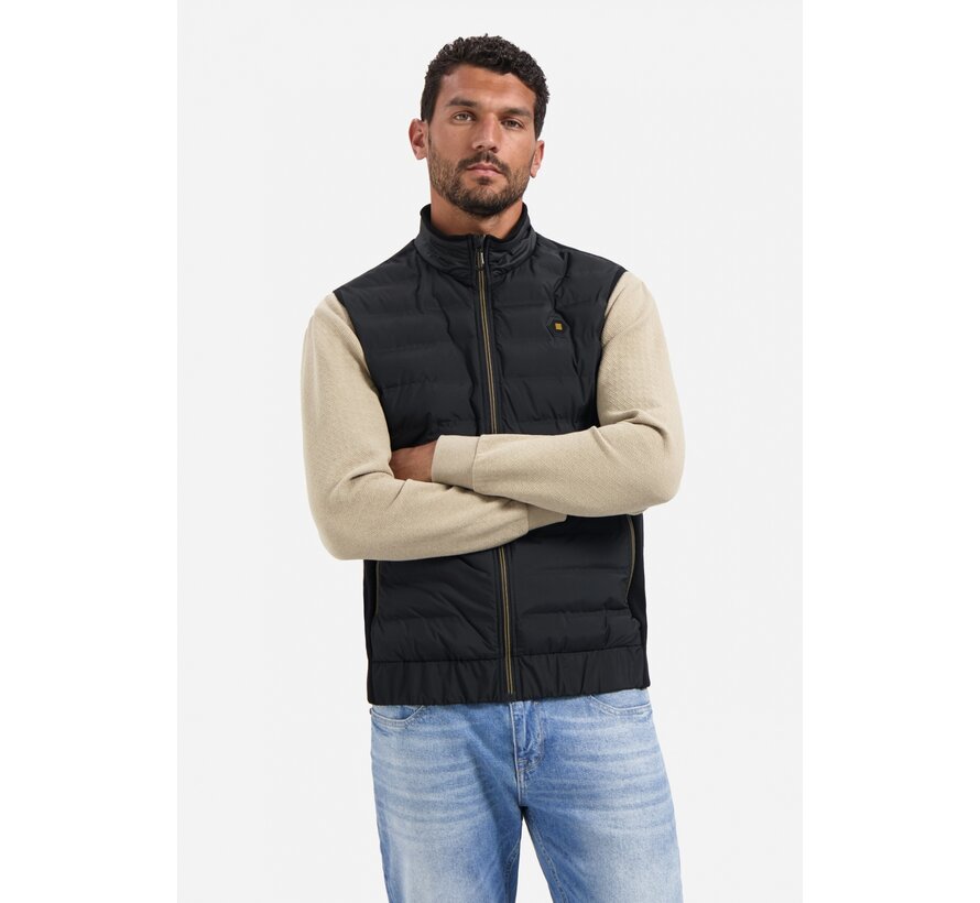 Bodywarmer Padded Sealed Mix With Knit Black (29630703 - 020)