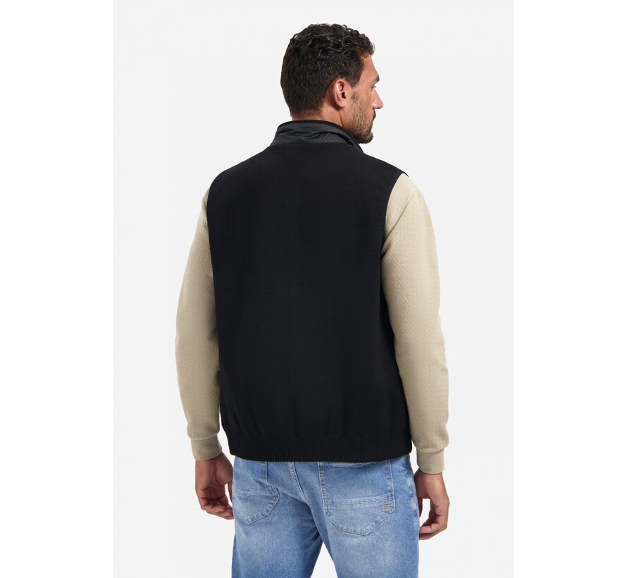 Bodywarmer Padded Sealed Mix With Knit Black (29630703 - 020)