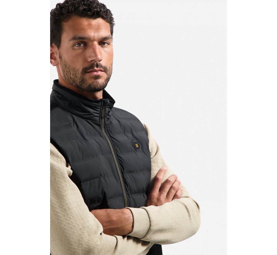 Bodywarmer Padded Sealed Mix With Knit Black (29630703 - 020)
