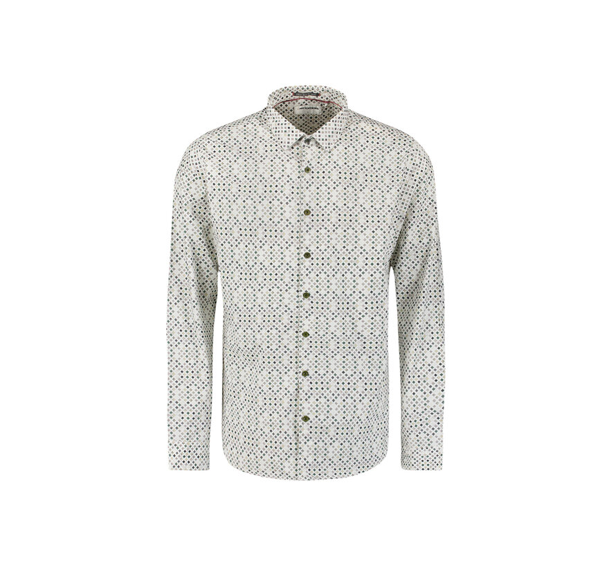 Shirt Stretch Allover Printed Dark Green (29450804 - 052)