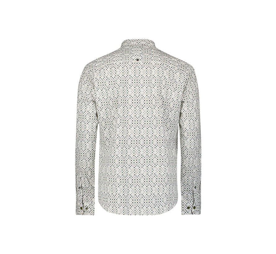 Shirt Stretch Allover Printed Dark Green (29450804 - 052)