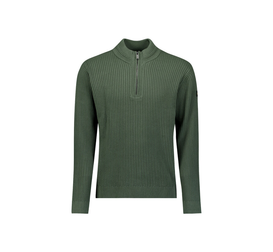 Pullover Half Zip rib variation Dark Green (29230932 - 052)