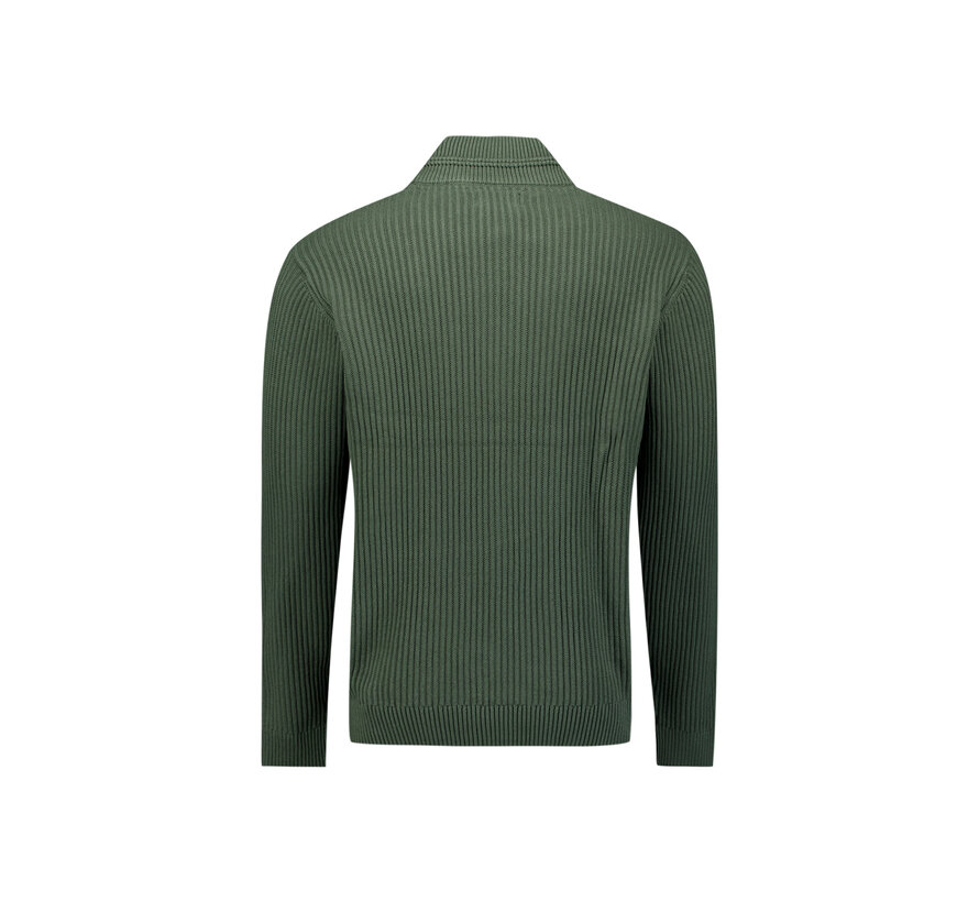 Pullover Half Zip rib variation Dark Green (29230932 - 052)