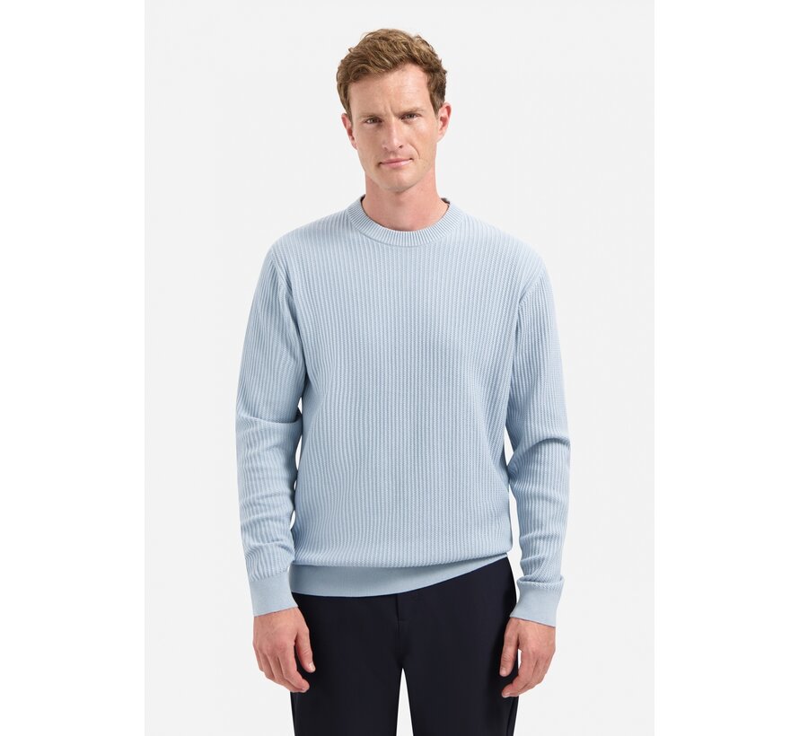 Pullover Crewneck Rib Dusty Blue (29230920 - 138)