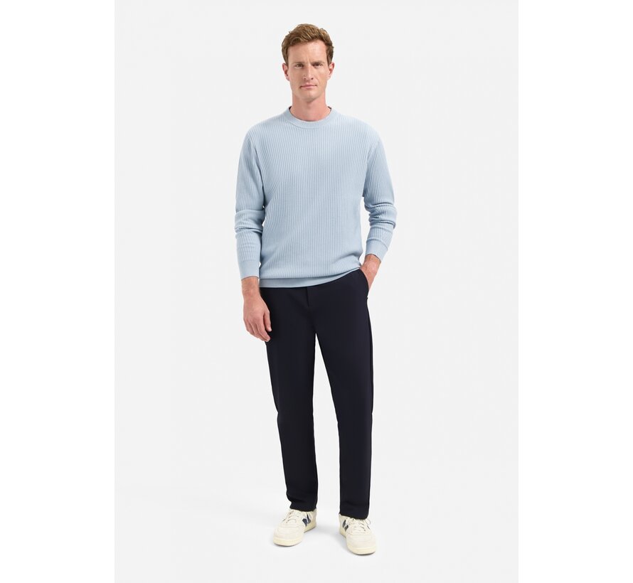 Pullover Crewneck Rib Dusty Blue (29230920 - 138)