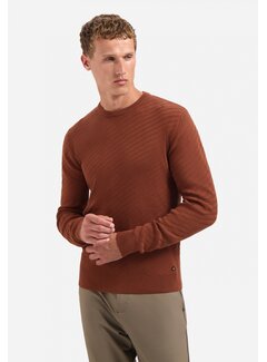 No Excess Pullover Crewneck Jacquard Solid Terra (29230916 - 141)