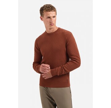 No Excess Pullover Crewneck Jacquard Solid Terra (29230916 - 141)