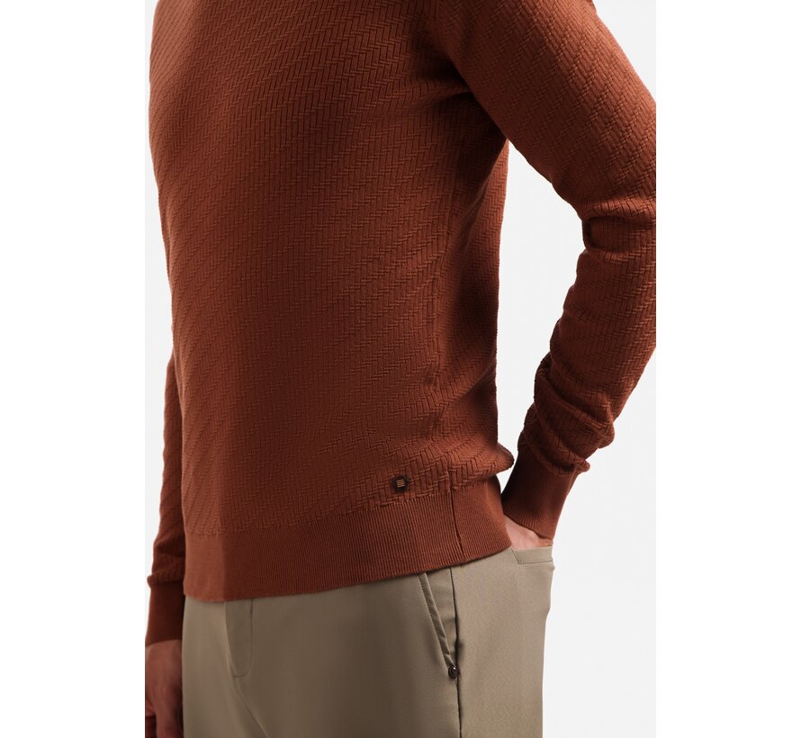 Pullover Crewneck Jacquard Solid Terra (29230916 - 141)