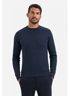 No Excess Pullover Crewneck Jacquard Solid Night (29230916 - 078)