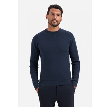 No Excess Pullover Crewneck Jacquard Solid Night (29230916 - 078)