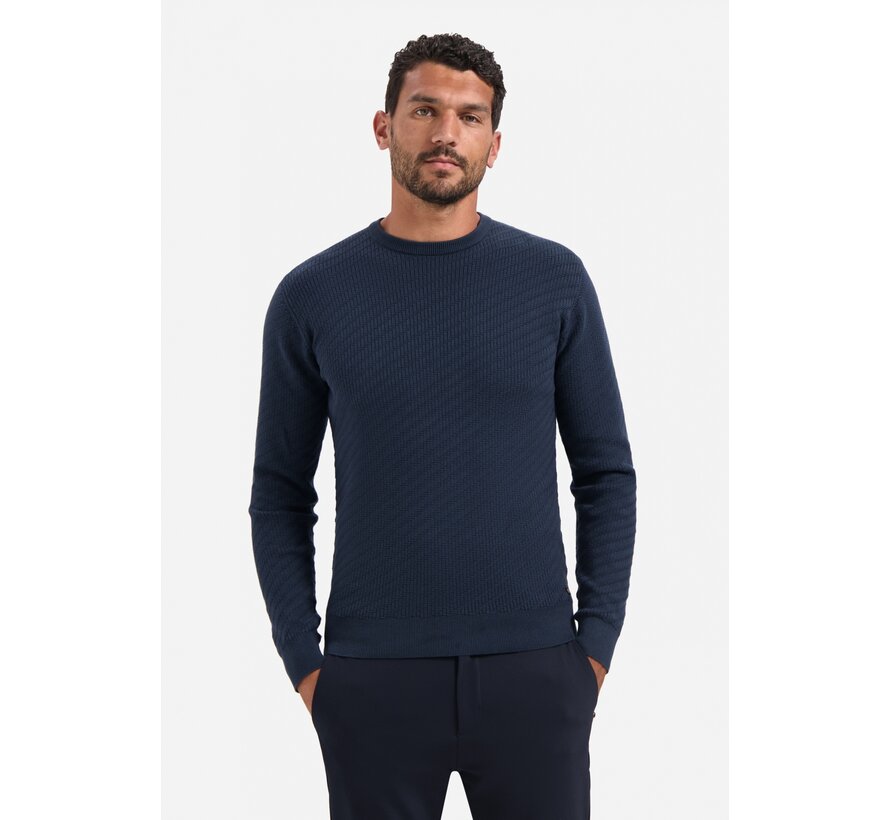 Pullover Crewneck Jacquard Solid Night (29230916 - 078)