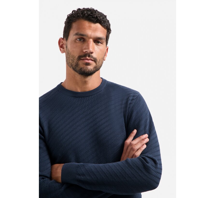 Pullover Crewneck Jacquard Solid Night (29230916 - 078)