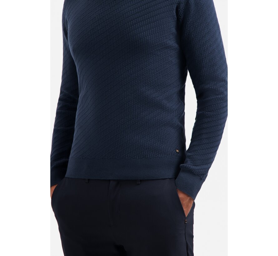 Pullover Crewneck Jacquard Solid Night (29230916 - 078)