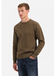 No Excess Pullover Crewneck Jacquard Solid Taupe (29230916 - 044)