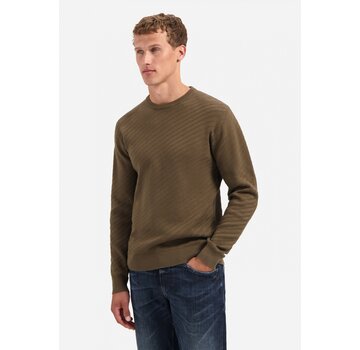 No Excess Pullover Crewneck Jacquard Solid Taupe (29230916 - 044)