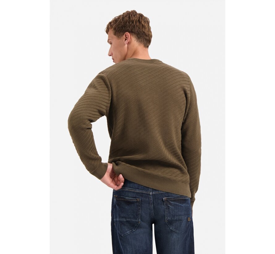 Pullover Crewneck Jacquard Solid Taupe (29230916 - 044)