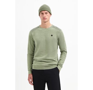 No Excess Pullover Crewneck Plated Structure Knit Light Moss (29230821 - 197)