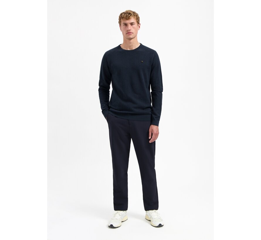 Pullover Crewneck Plated Structure Knit Night (29230821 - 078)