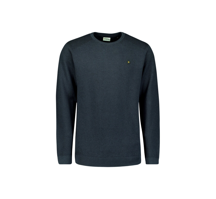 Pullover Crewneck Plated Structure Knit Night (29230821 - 078)
