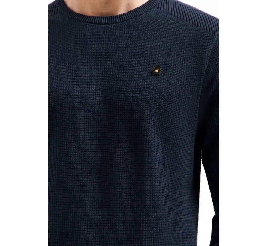 Pullover Crewneck Plated Structure Knit Night (29230821 - 078)