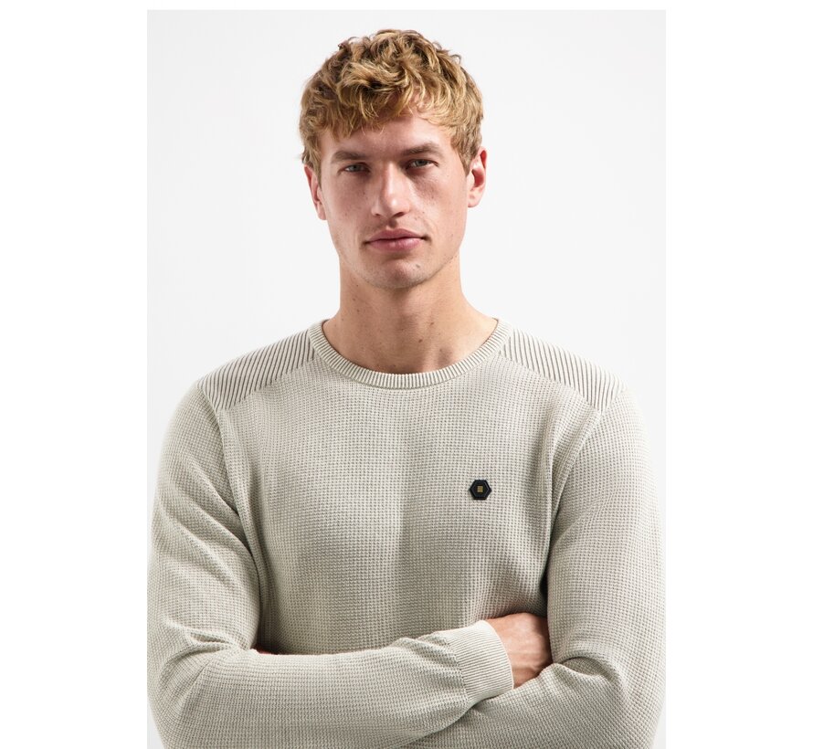 Pullover Crewneck Plated Structure Knit Kit (29230821 - 013)