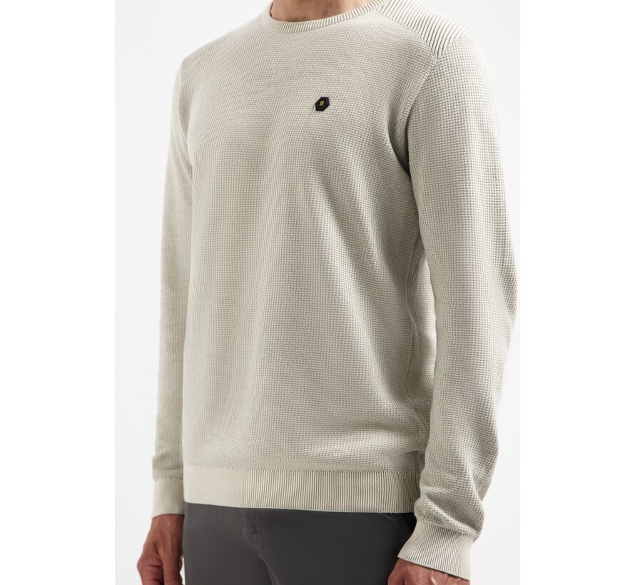 Pullover Crewneck Plated Structure Knit Kit (29230821 - 013)