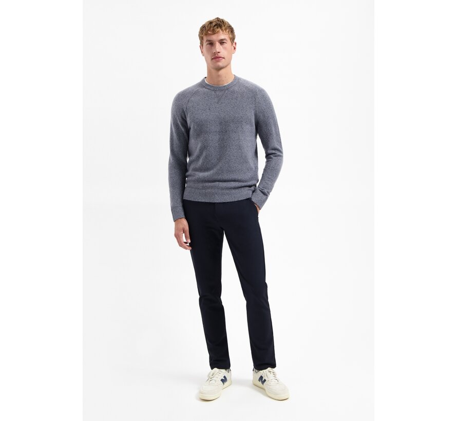 Pullover Crewneck Soft Wool Blend Washed Blue (29210822 - 137)