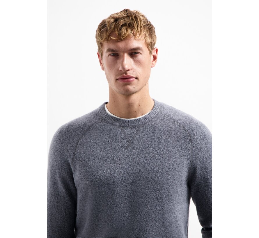 Pullover Crewneck Soft Wool Blend Washed Blue (29210822 - 137)
