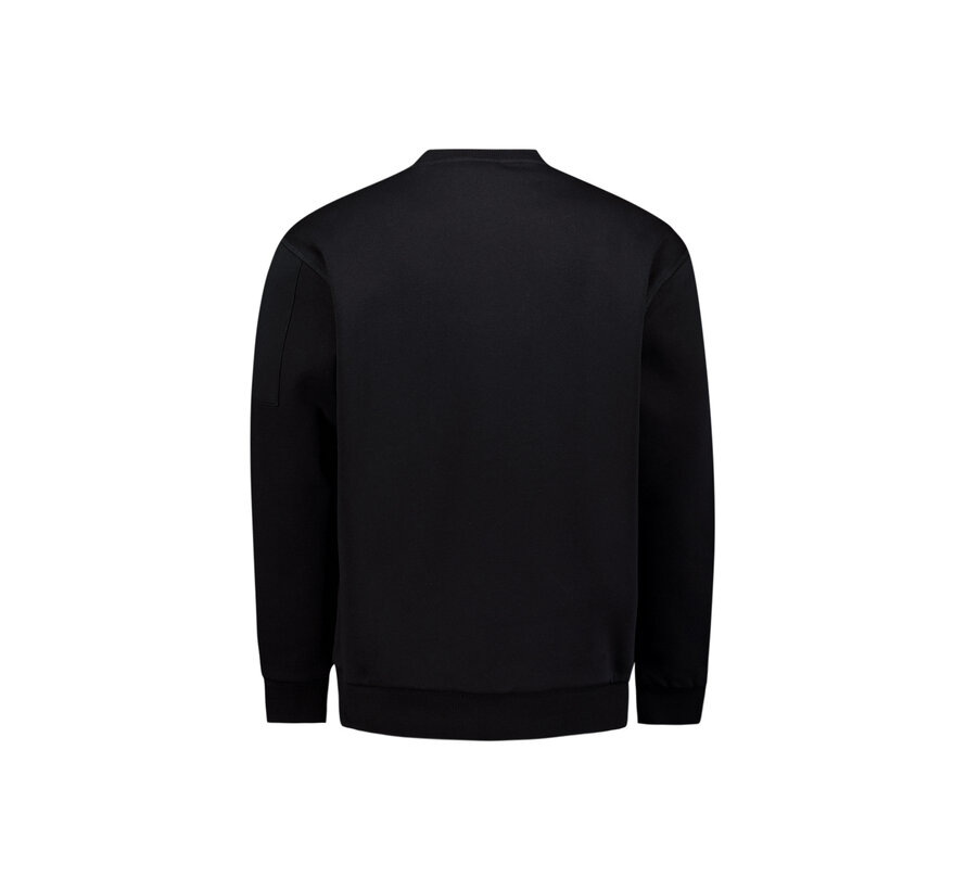 Sweater Crewneck Brushed inside Black (29130857 - 020)