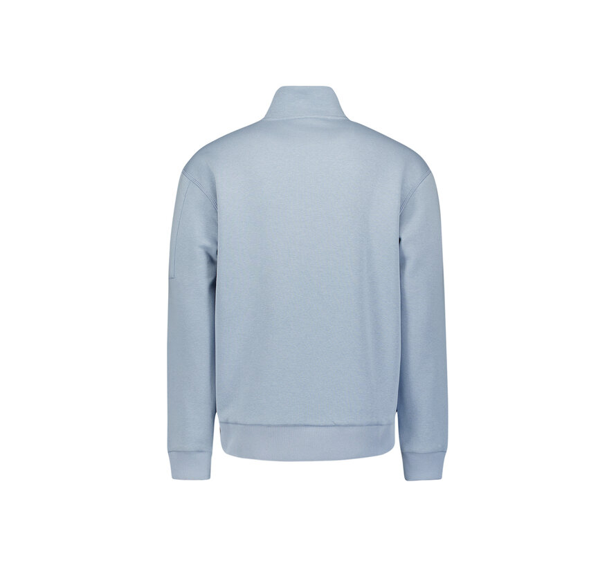 Sweater Half Zip Brushed Dusty Blue (29130851 - 138)