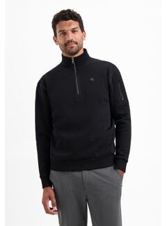 No Excess Sweater Half Zip Brushed Black (29130851 - 020)