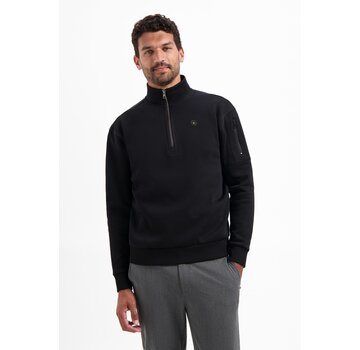 No Excess Sweater Half Zip Brushed Black (29130851 - 020)