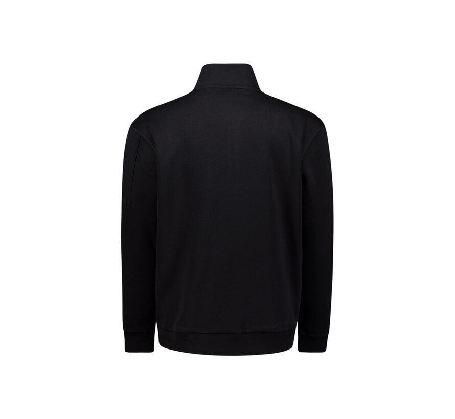 Sweater Half Zip Brushed Black (29130851 - 020)
